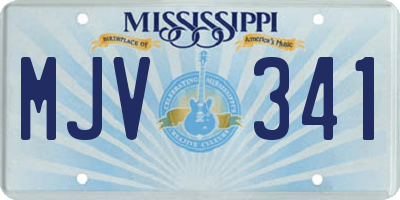 MS license plate MJV341