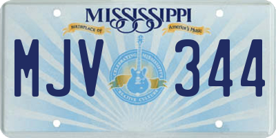 MS license plate MJV344