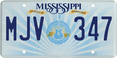 MS license plate MJV347