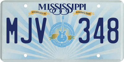 MS license plate MJV348