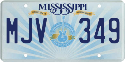 MS license plate MJV349