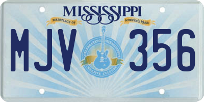 MS license plate MJV356