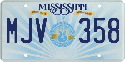 MS license plate MJV358