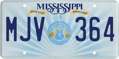 MS license plate MJV364
