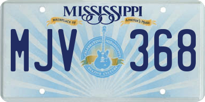 MS license plate MJV368