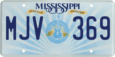 MS license plate MJV369