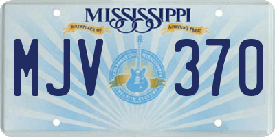 MS license plate MJV370