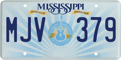 MS license plate MJV379