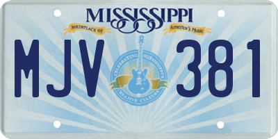 MS license plate MJV381