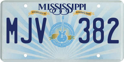 MS license plate MJV382