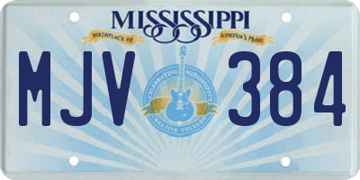 MS license plate MJV384