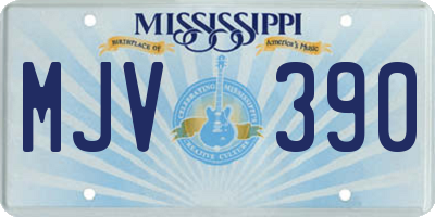 MS license plate MJV390