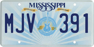 MS license plate MJV391