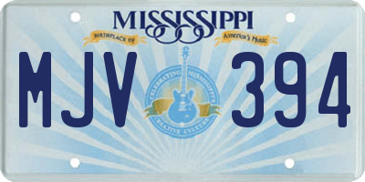 MS license plate MJV394