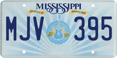 MS license plate MJV395