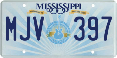 MS license plate MJV397