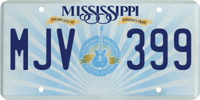 MS license plate MJV399