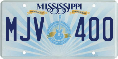 MS license plate MJV400