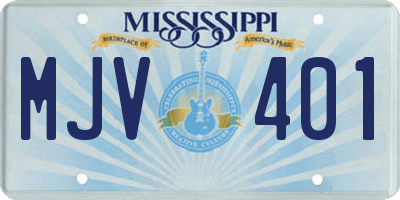 MS license plate MJV401