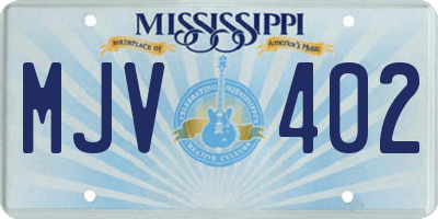 MS license plate MJV402