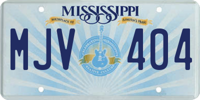 MS license plate MJV404
