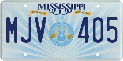 MS license plate MJV405