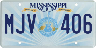 MS license plate MJV406