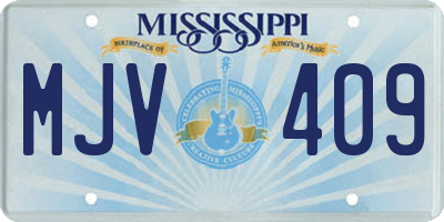 MS license plate MJV409