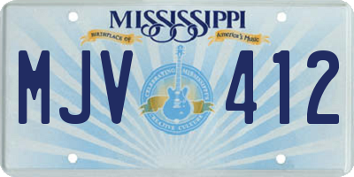 MS license plate MJV412