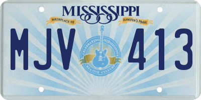MS license plate MJV413