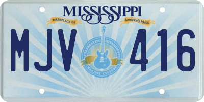 MS license plate MJV416