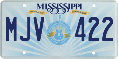 MS license plate MJV422