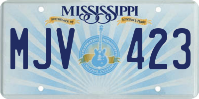 MS license plate MJV423