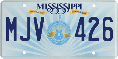 MS license plate MJV426