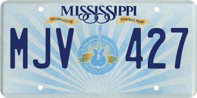 MS license plate MJV427