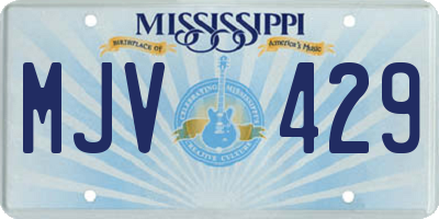 MS license plate MJV429