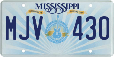 MS license plate MJV430