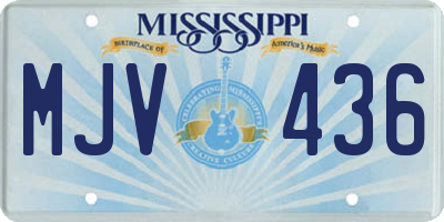 MS license plate MJV436
