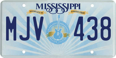 MS license plate MJV438