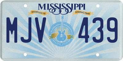 MS license plate MJV439