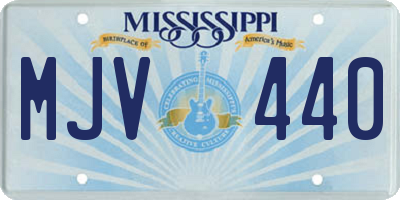 MS license plate MJV440