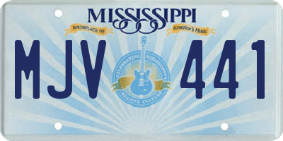 MS license plate MJV441
