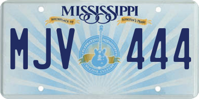 MS license plate MJV444