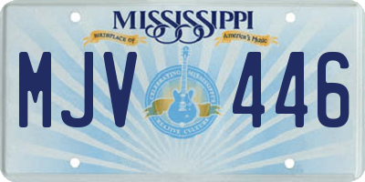 MS license plate MJV446