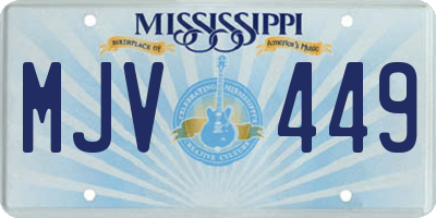 MS license plate MJV449
