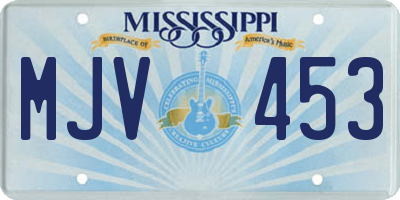 MS license plate MJV453