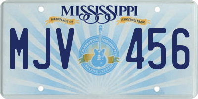 MS license plate MJV456