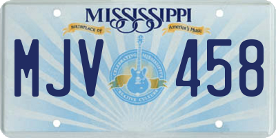 MS license plate MJV458