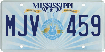 MS license plate MJV459