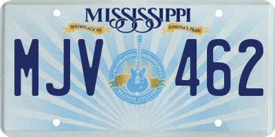 MS license plate MJV462